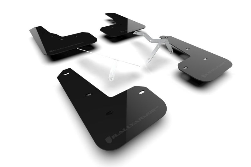 Acura Integra Mud Flap - Front + Rear - Rally Armor - UR Black Flap/Dark Grey Logo - Black - `23-`24 Acura Integra Mud Flap - Front + Rear - Rally Armor - UR Black Flap/Dark Grey Logo - Black - `23-`24